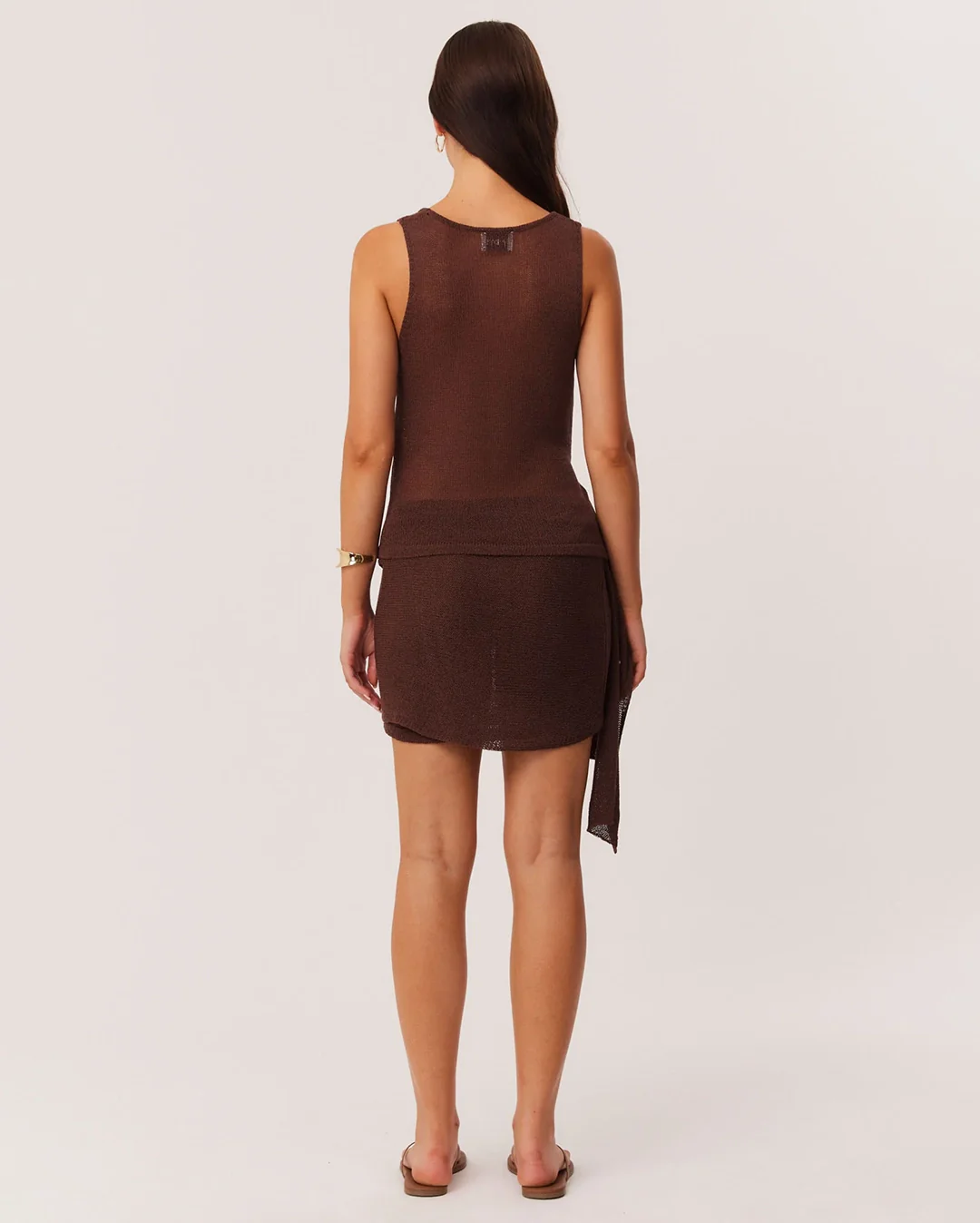Mindy Wrap Skirt - Chocolate - Image 4