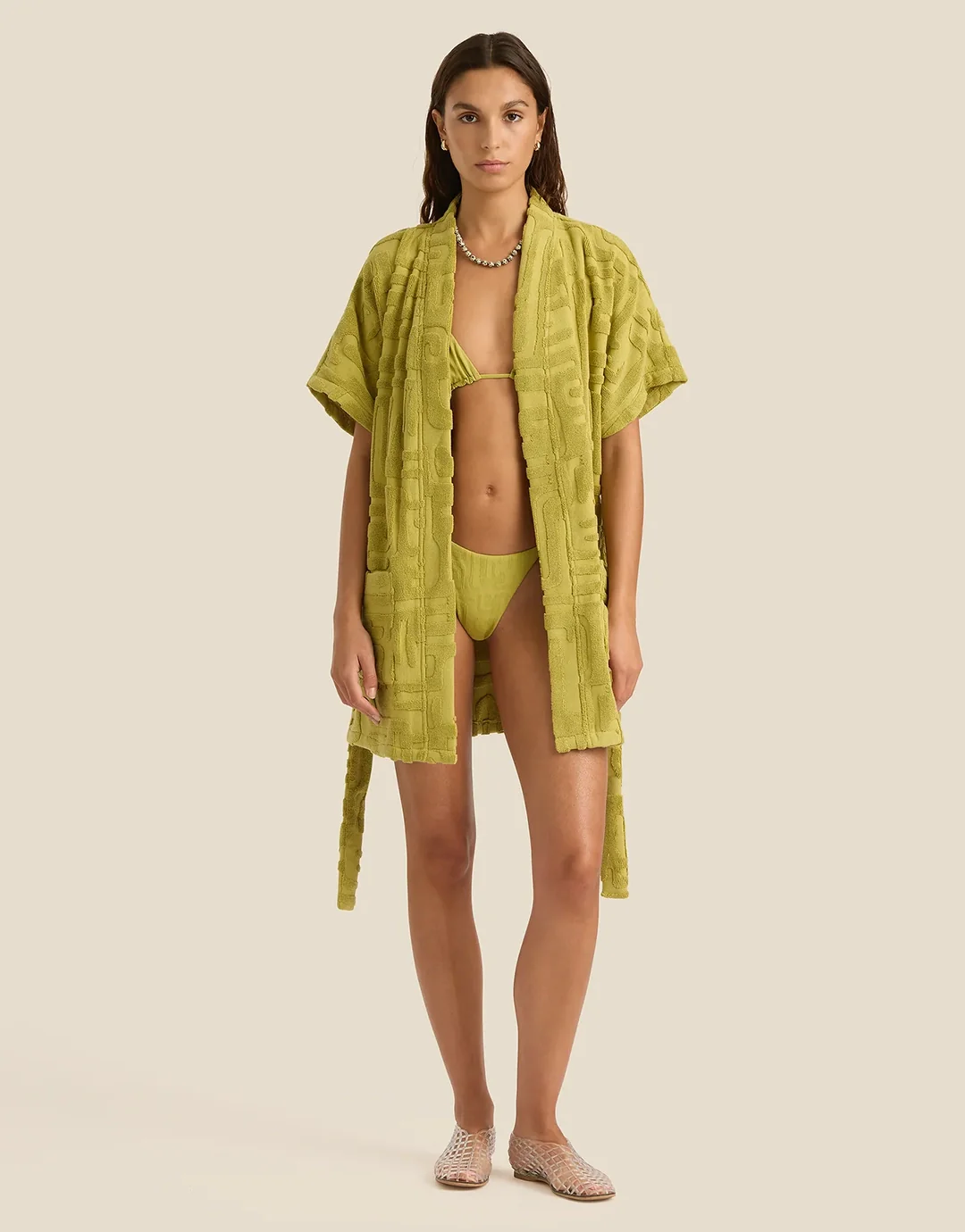 Towelling Mini Robe - Kin Aloe S/M