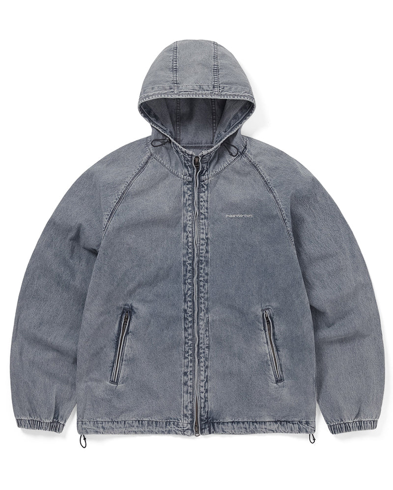 SP-Logo Denim Windbreaker - Washed Blue
