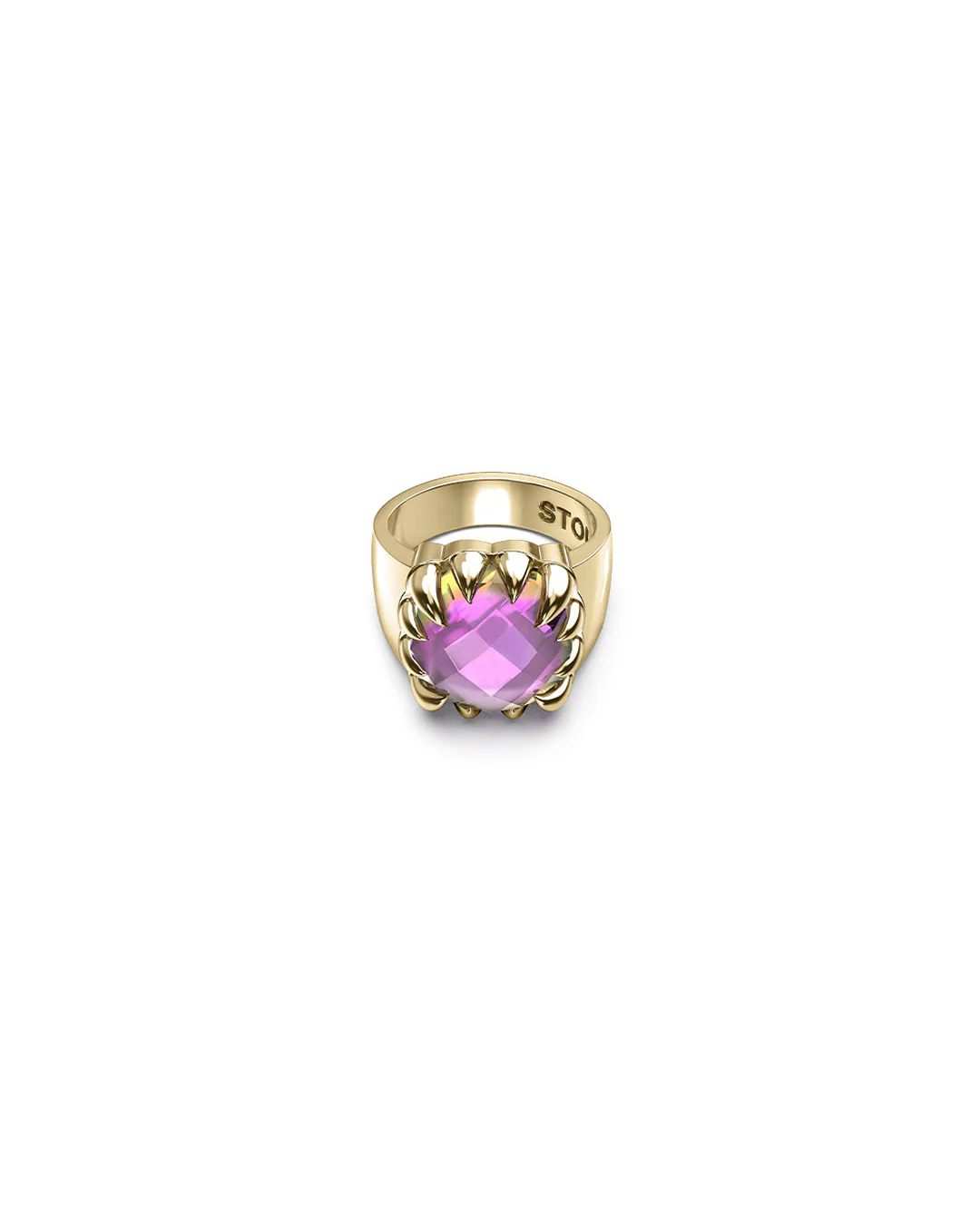 Claw Ring - Mystic Quartz / Gold