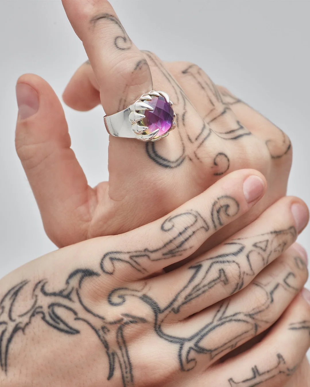 Claw Ring - Mystic Quartz / Sterling Silver - Image 2