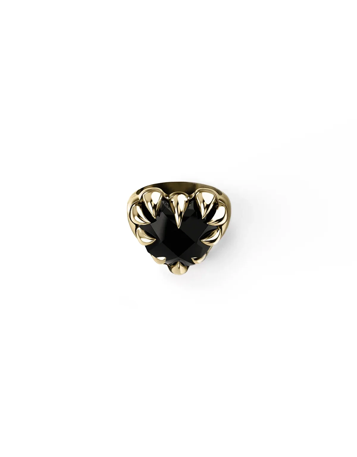 Love Claw Cocktail Ring - Gold Plated / Onyx - Image 3