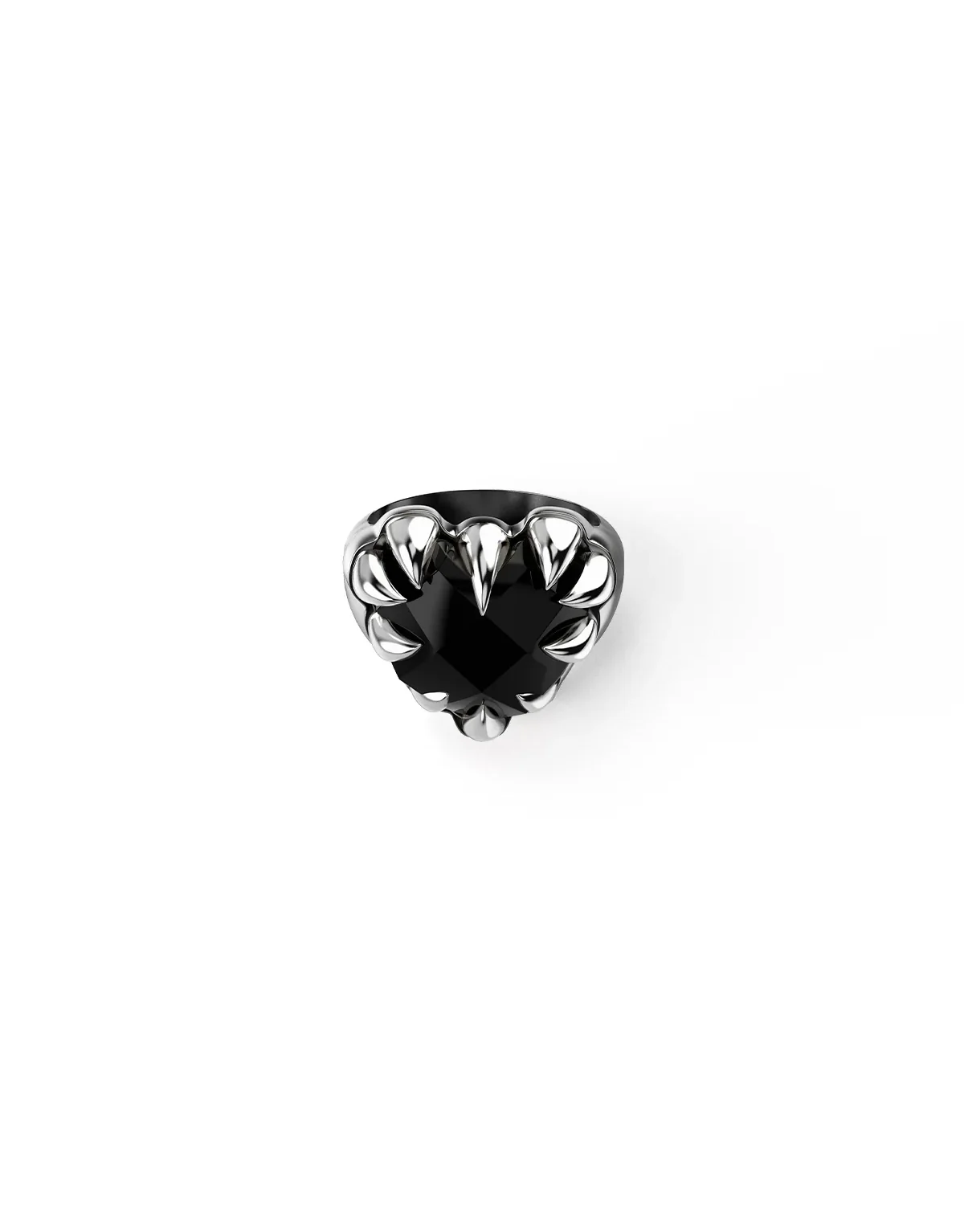 Love Claw Cocktail Ring - Sterling Silver / Onyx - Image 2