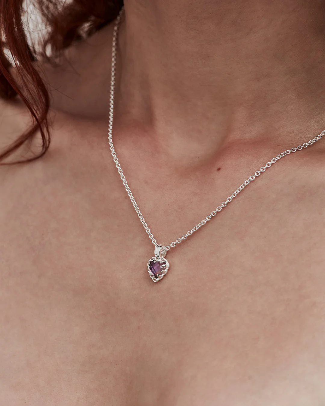 Mini Love Claw Necklace - Mystic Quartz / Sterling Silver