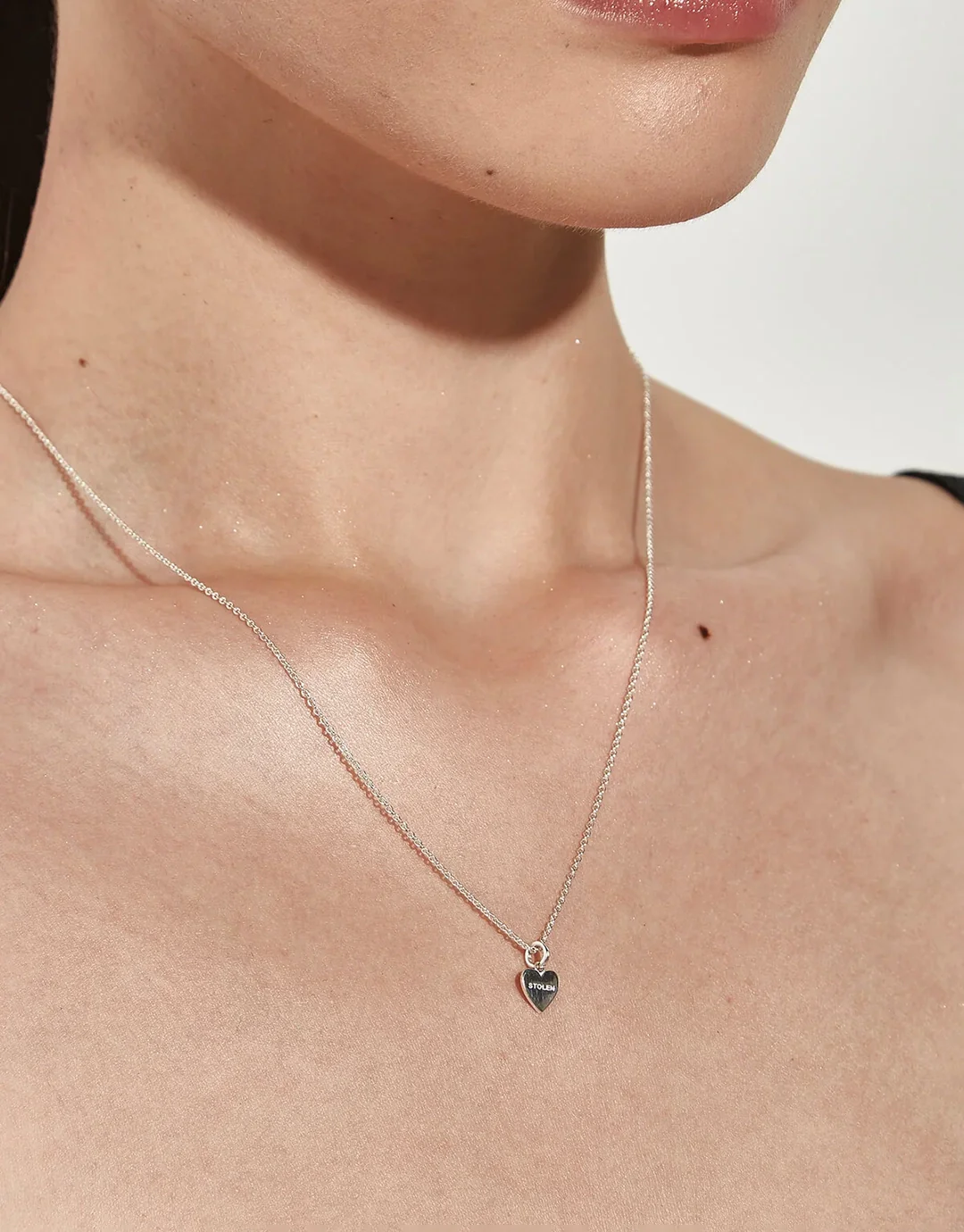 Stolen Heart Necklace - Silver - Image 5