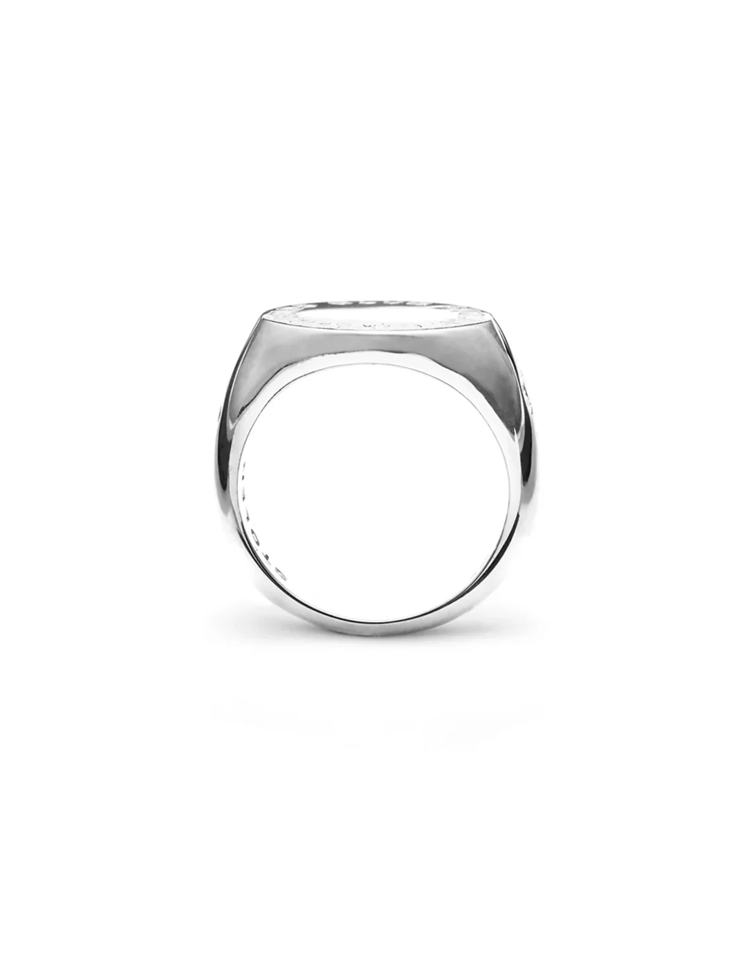 Text Logo Soverign Ring - Silver - Image 10