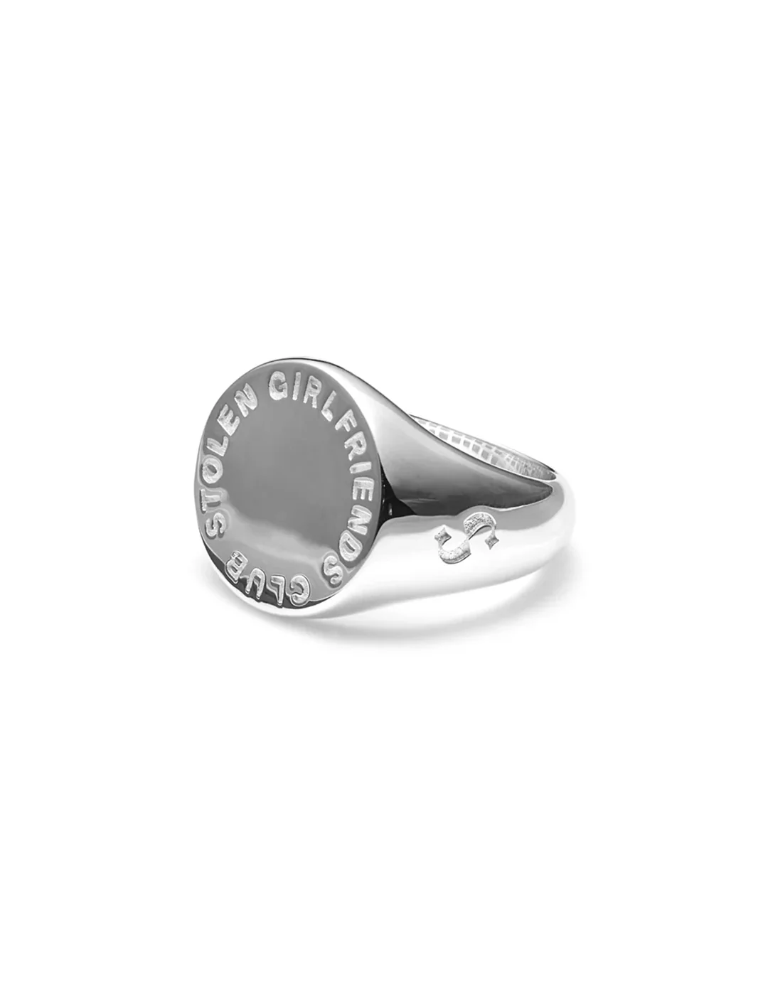 Text Logo Soverign Ring - Silver - Image 7