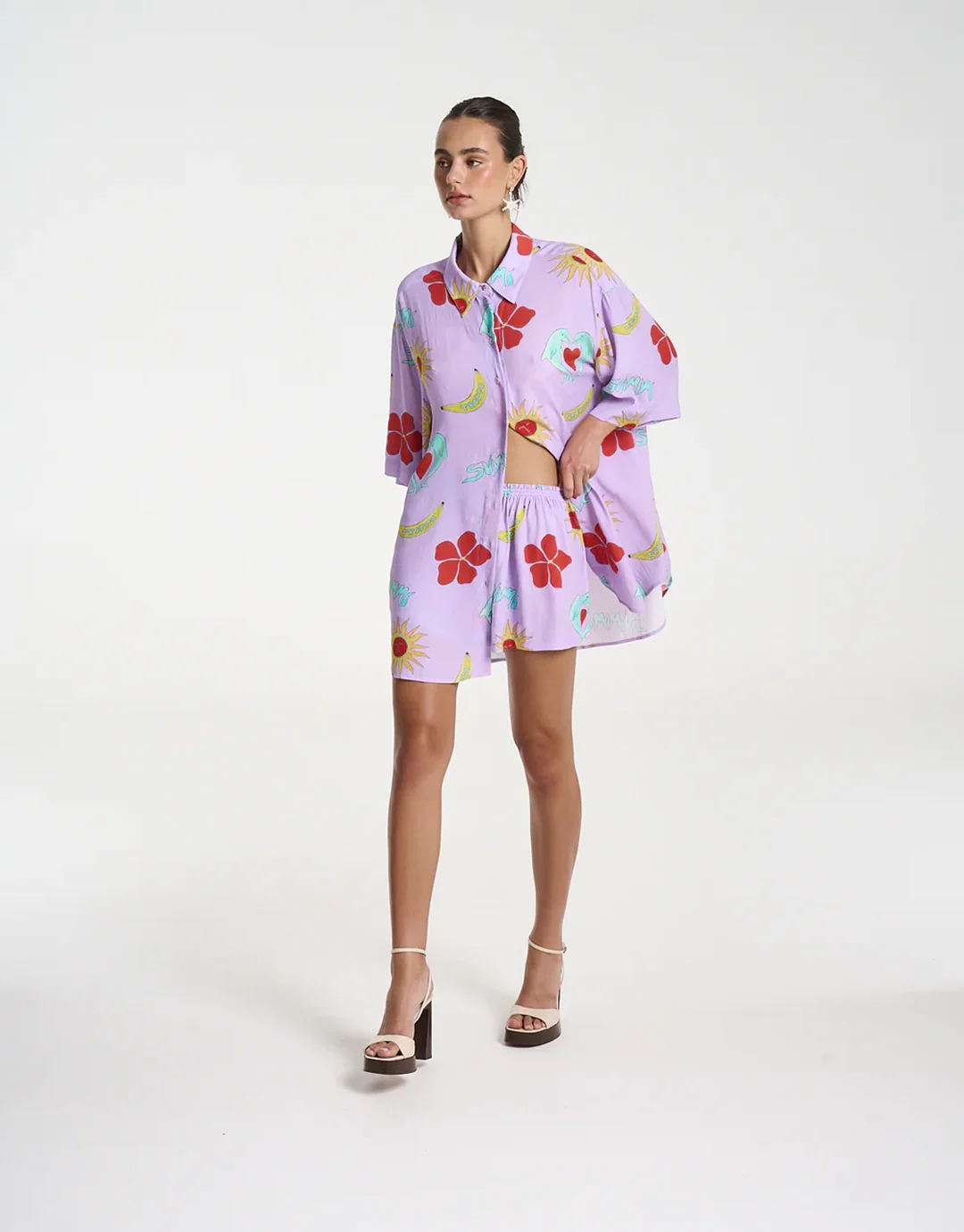 Big Shirt - Lilac Troppo - Image 4