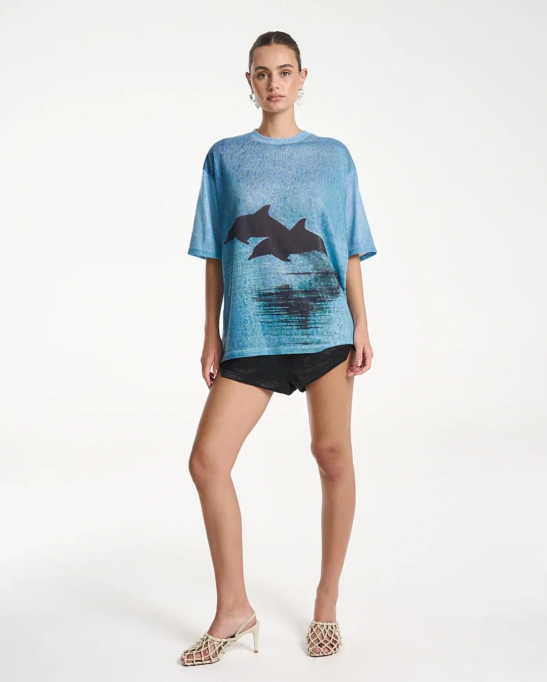 Double Dolphin T-Shirt - Blue - Image 12