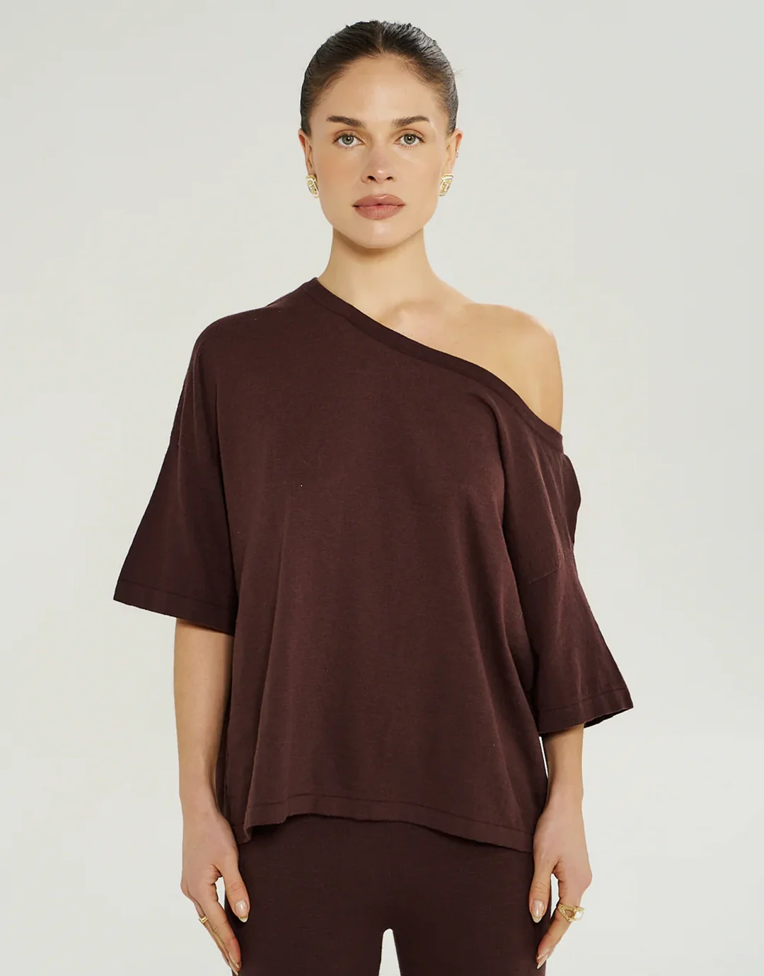 Knit Tee - Chocolate