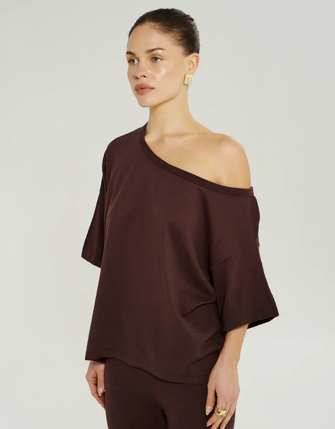 Knit Tee - Chocolate - Image 2