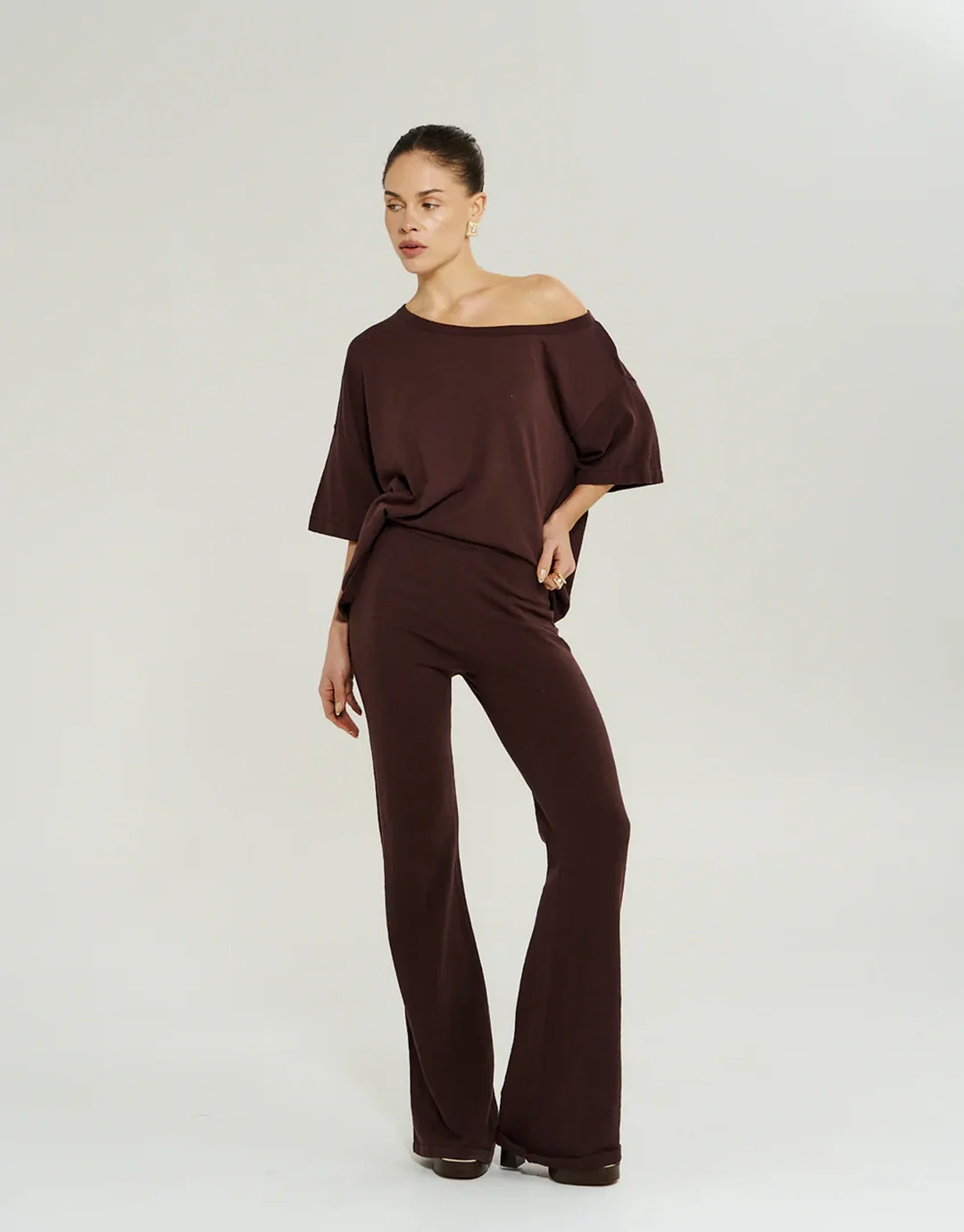 Knit Tee - Chocolate - Image 4