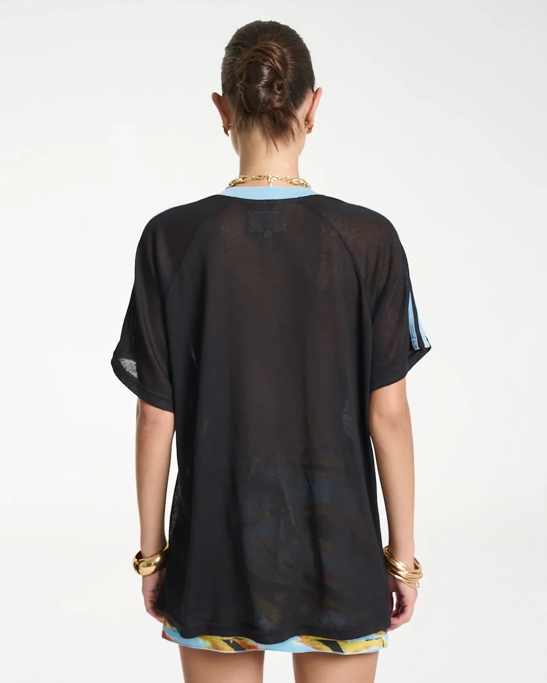 V-Neck Jersey - Black/Blue - Image 5