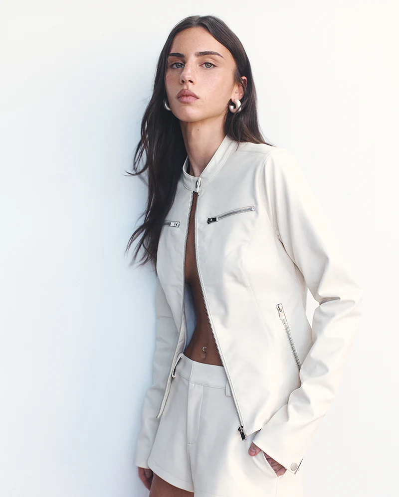 Tari Moto Jacket - Cream