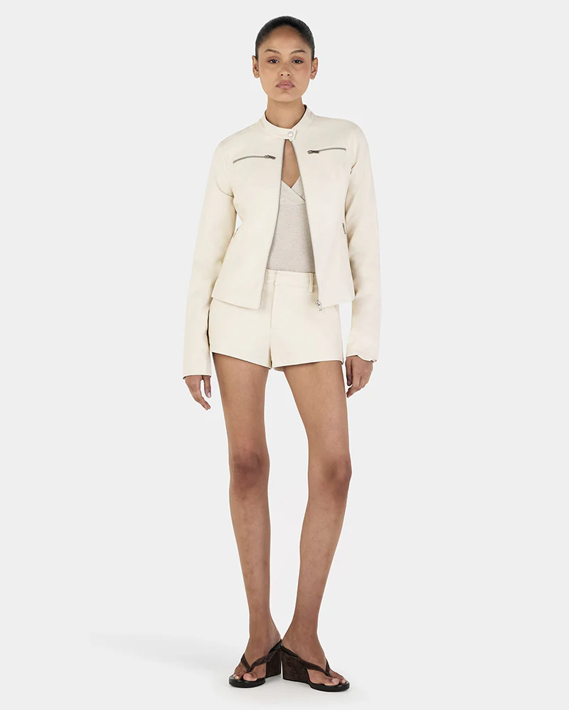 Tari Moto Jacket - Cream - Image 3
