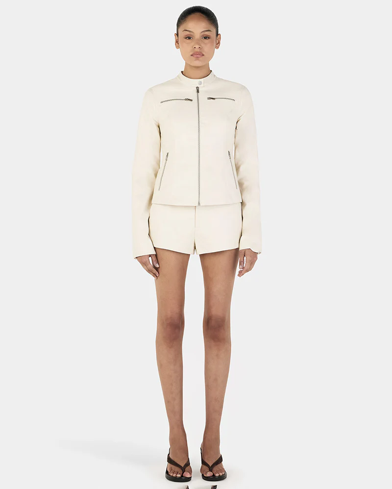 Tari Moto Jacket - Cream - Image 4