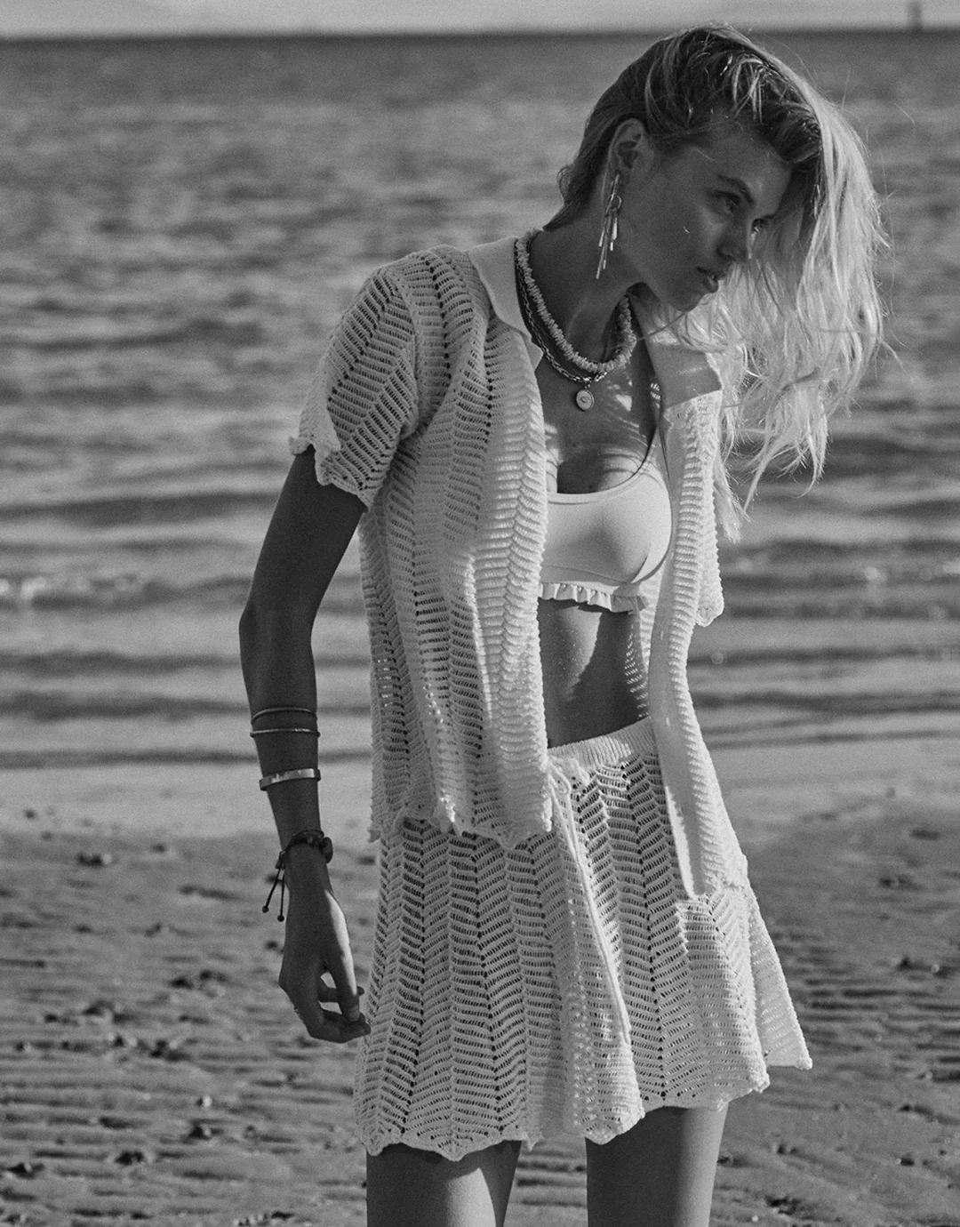 Agni Amayah Knit Shirt - Creme - Image 4