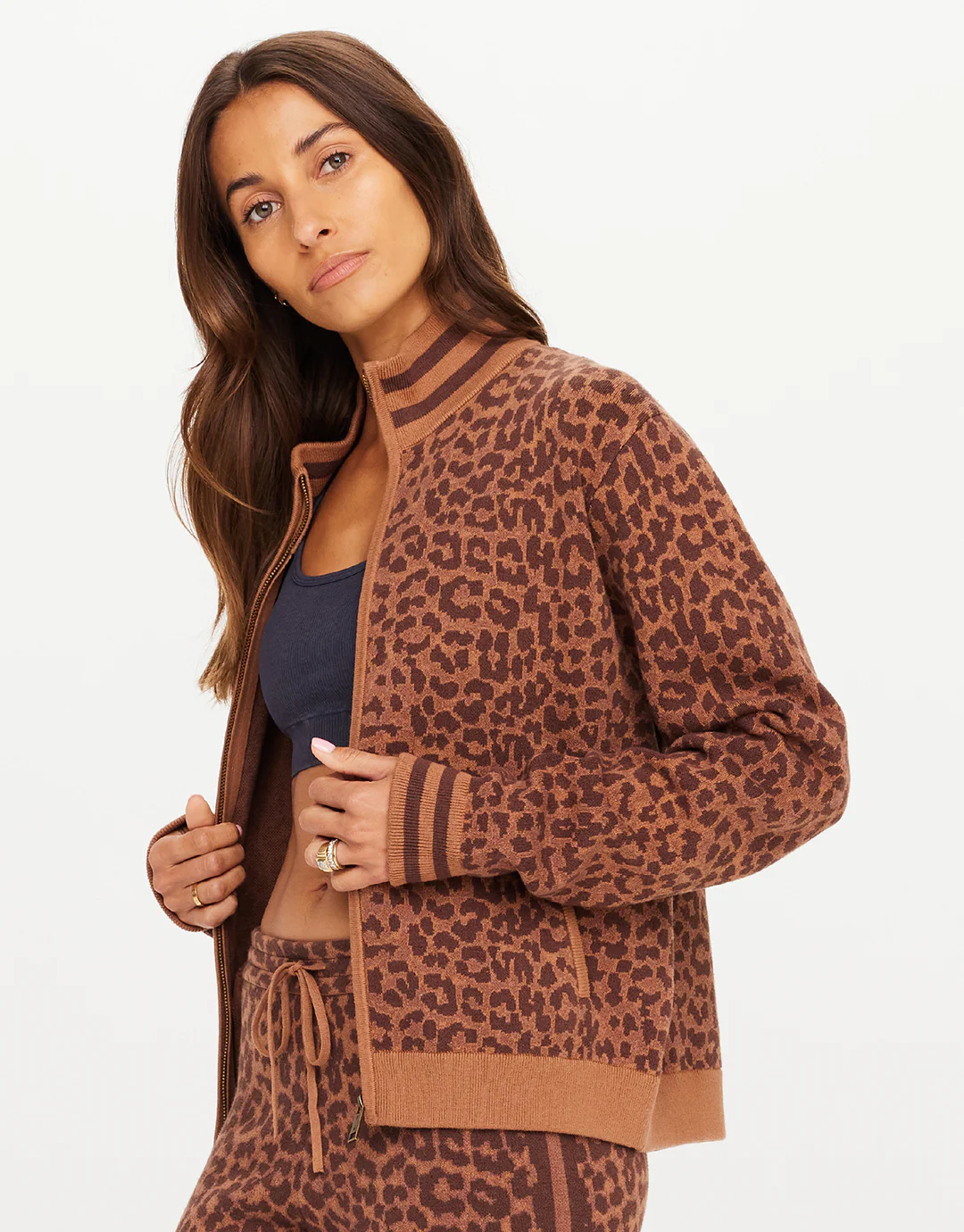 Malawi Margot Knit Jacket - Leopard - Image 3