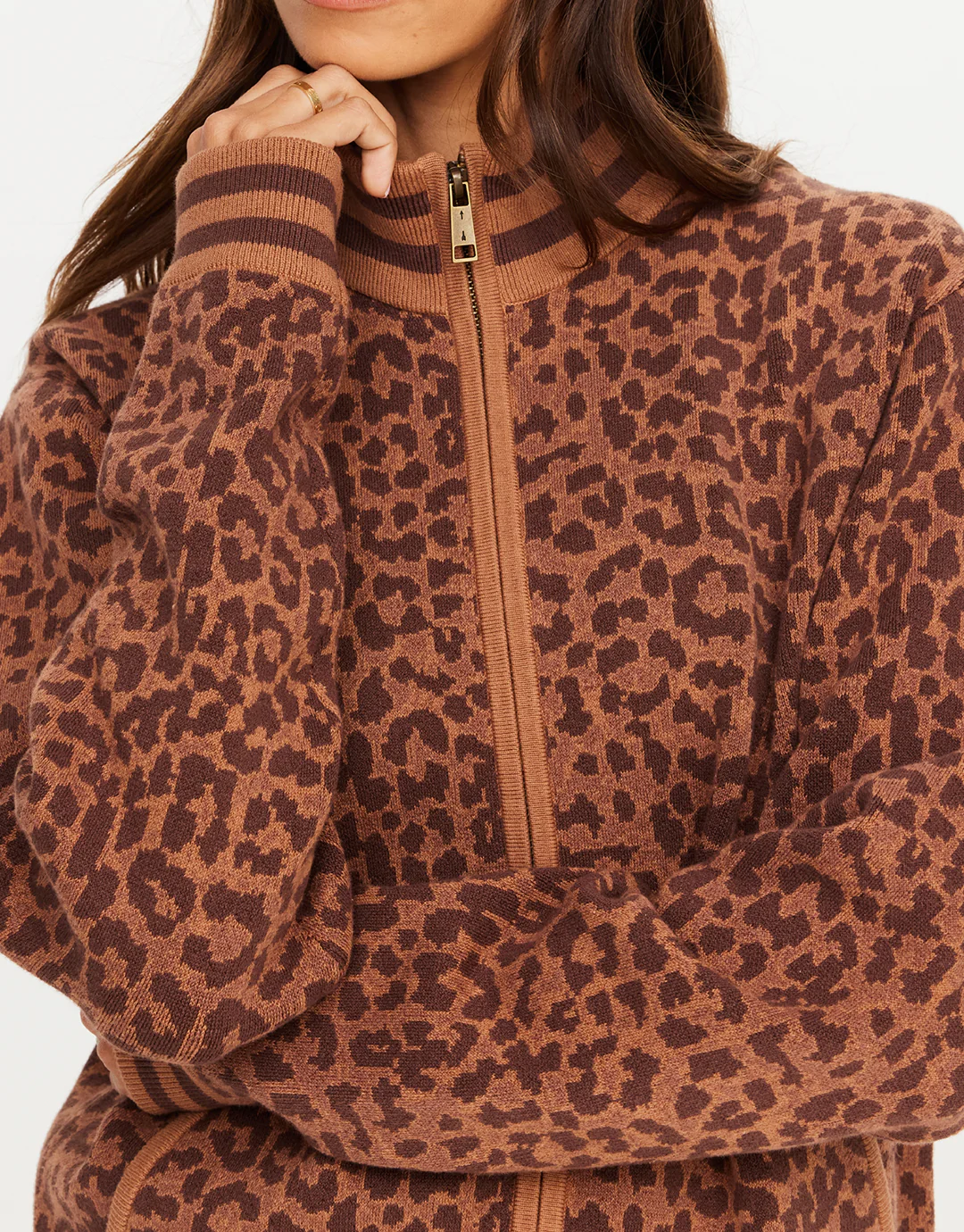 Malawi Margot Knit Jacket - Leopard - Image 5