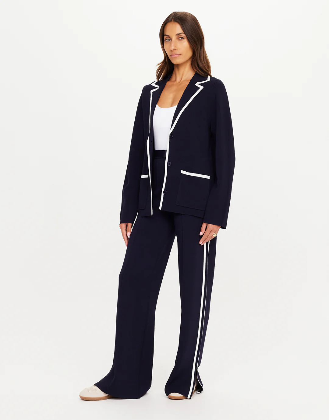 Monte Carlo Alix Knit Blazer - Navy - Image 3