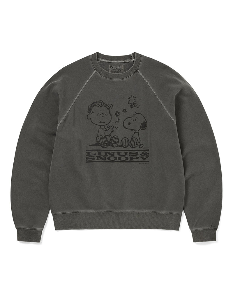 TNT Peanuts Faded Crewneck - Charcoal