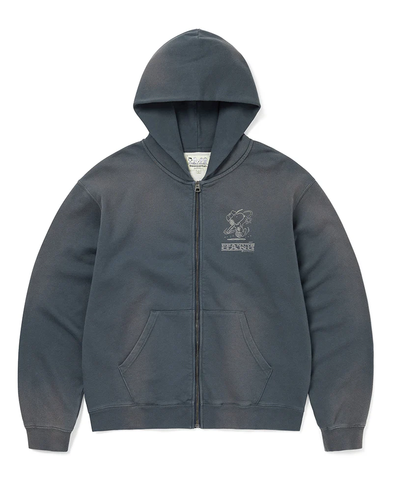 TNT Peanuts Zip Up Hoodie - Faded Navy