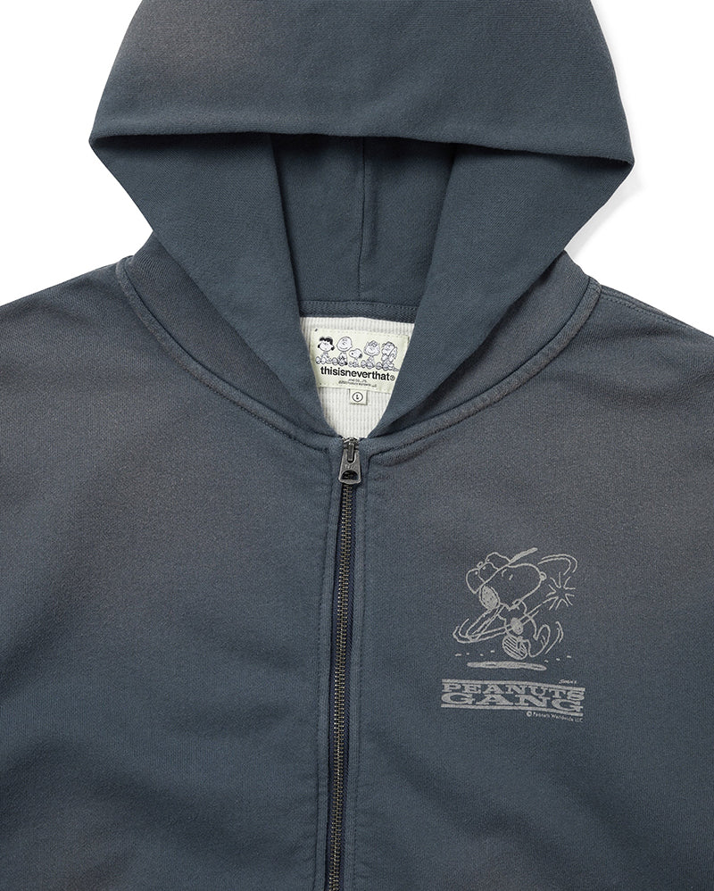 TNT Peanuts Zip Up Hoodie - Faded Navy - Image 2