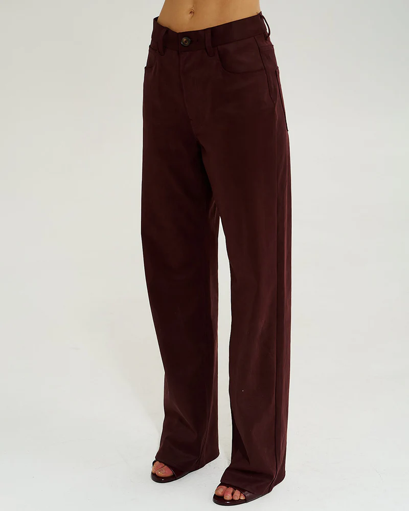 Vegan Suede Jean - Syrah - Image 2