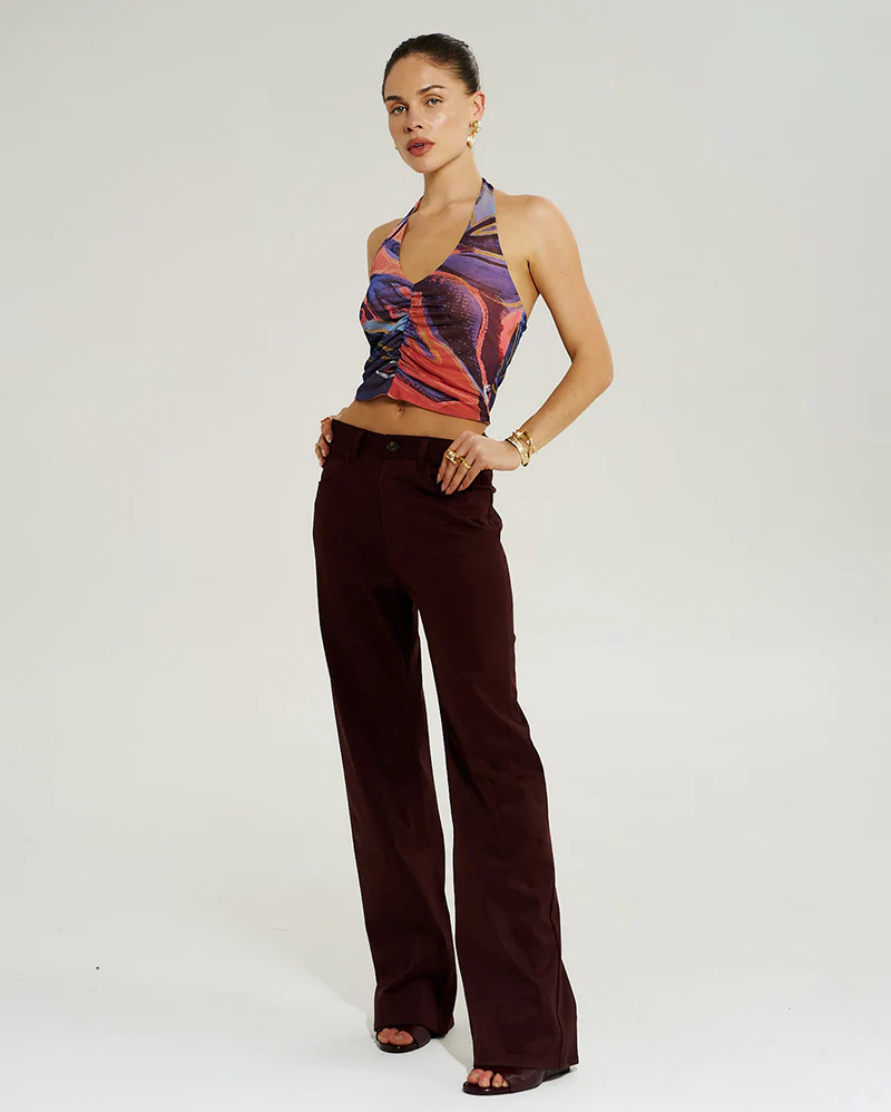 Vegan Suede Jean - Syrah - Image 4