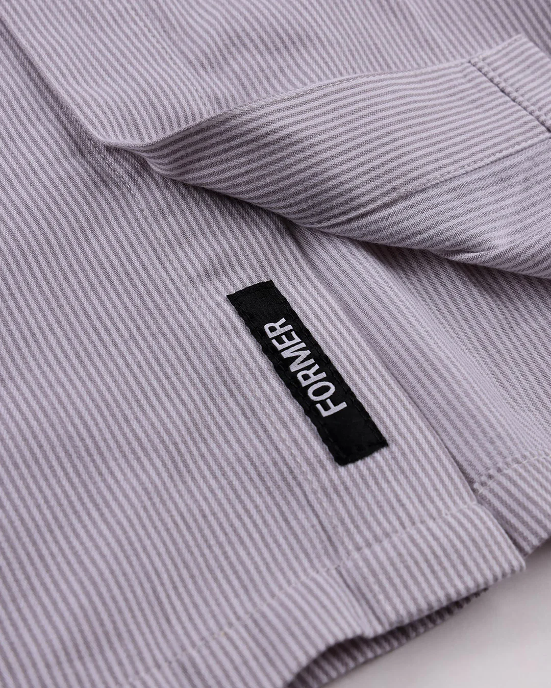 Vivian Boxy Stripe Short Sleeve Shirt - Grey - Image 5
