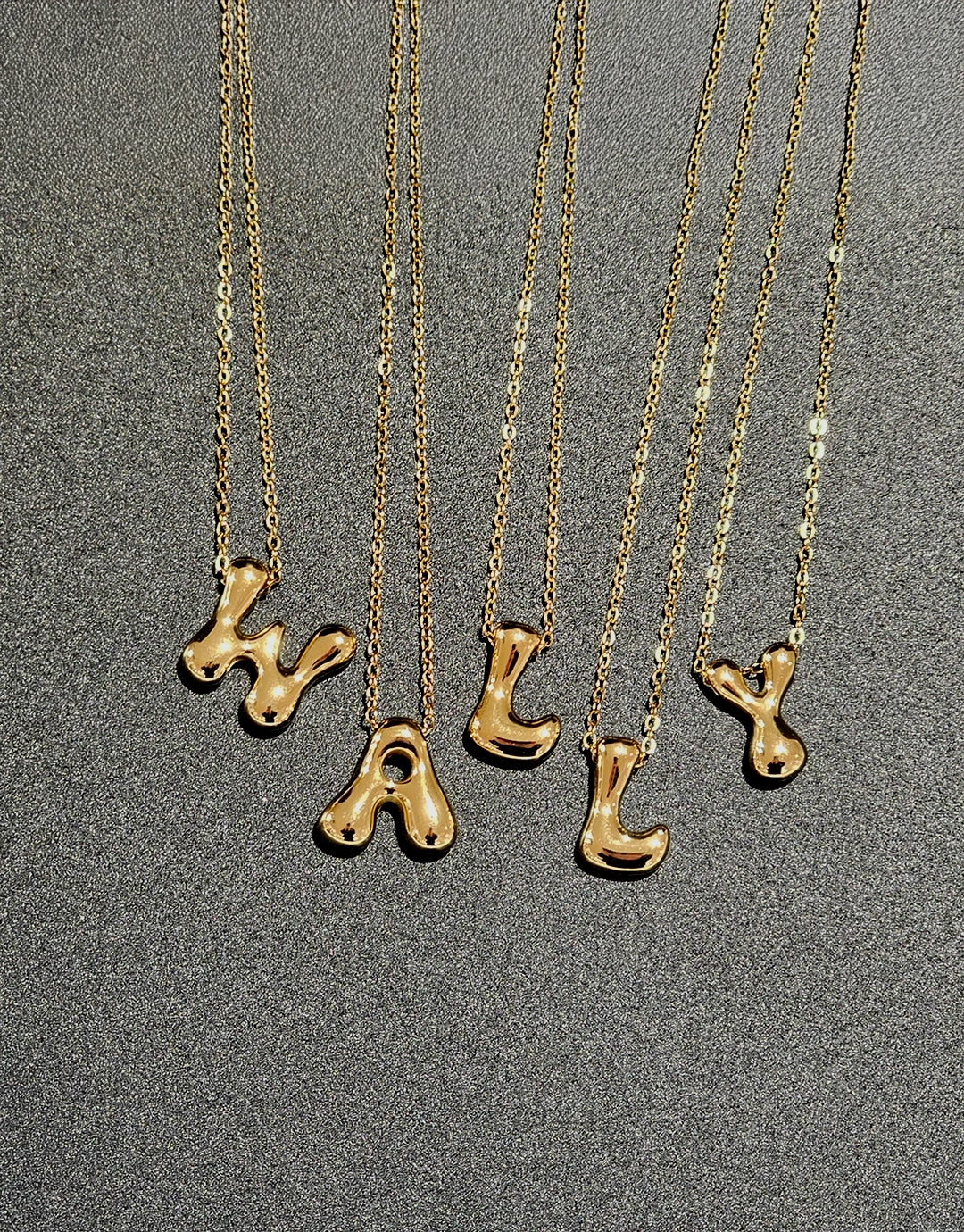 Cloud Letter Pendant - Gold - Image 2
