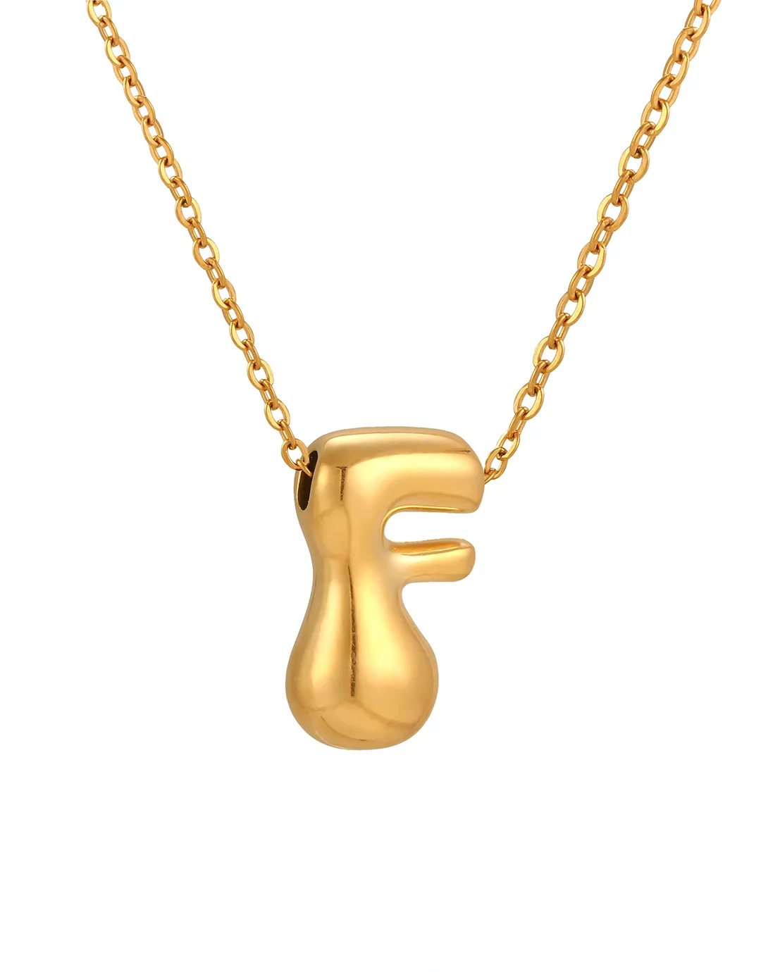 Cloud Letter Pendant - Gold - Image 8
