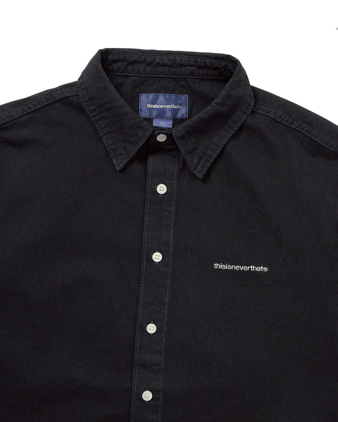 Washed Denim S/S Shirt - Black - Image 3