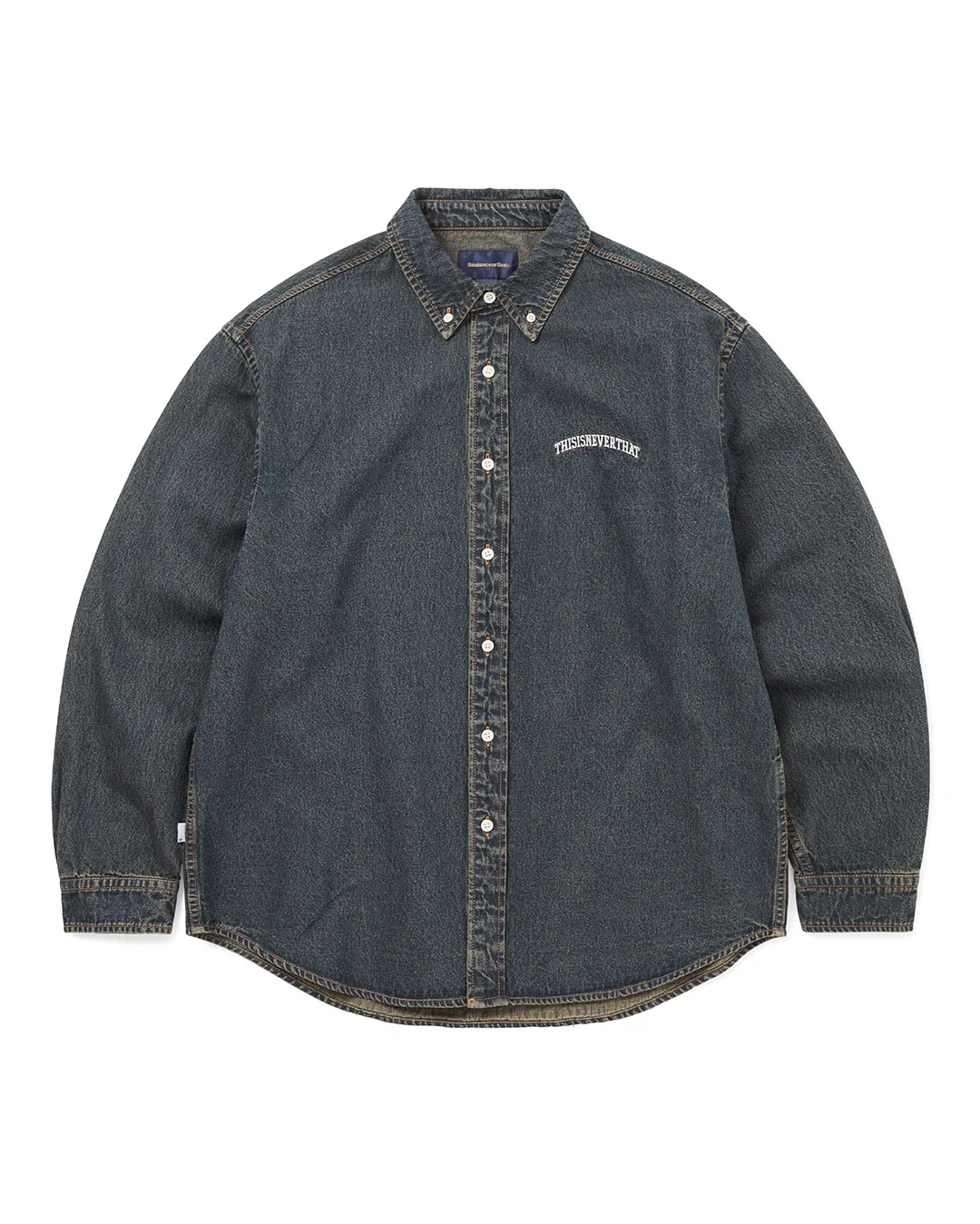 Washed Denim Shirt - Dusty Mud