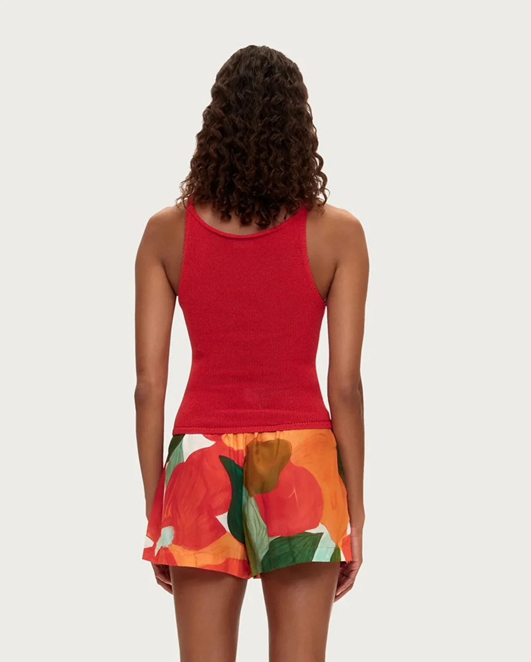 Textured Knit Tank - Red - Image 3