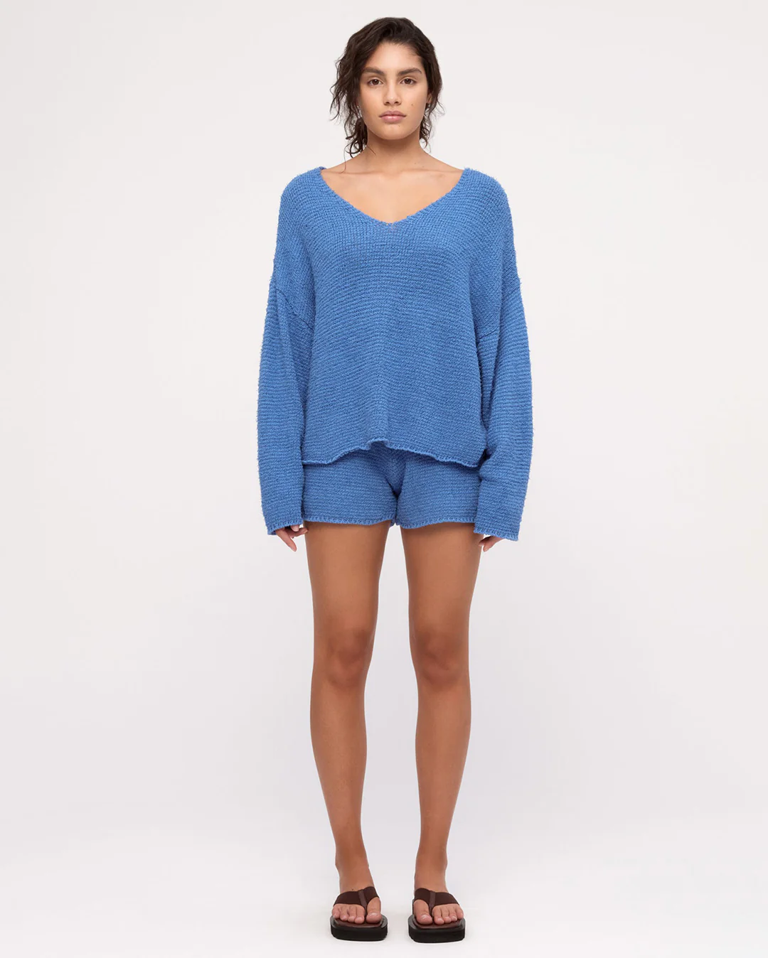 Textured Knit Short - Ocean Blue - Image 3